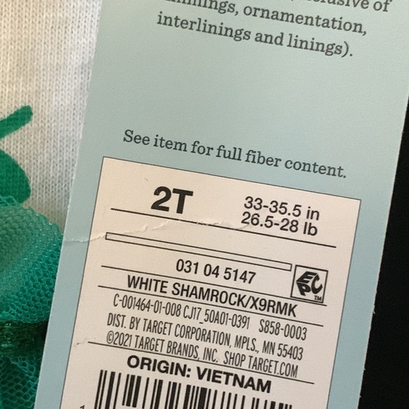 Cat & Jack Girls Tulle Short Sleeve St. Patrick’s Day Dress - Picture 12 of 12